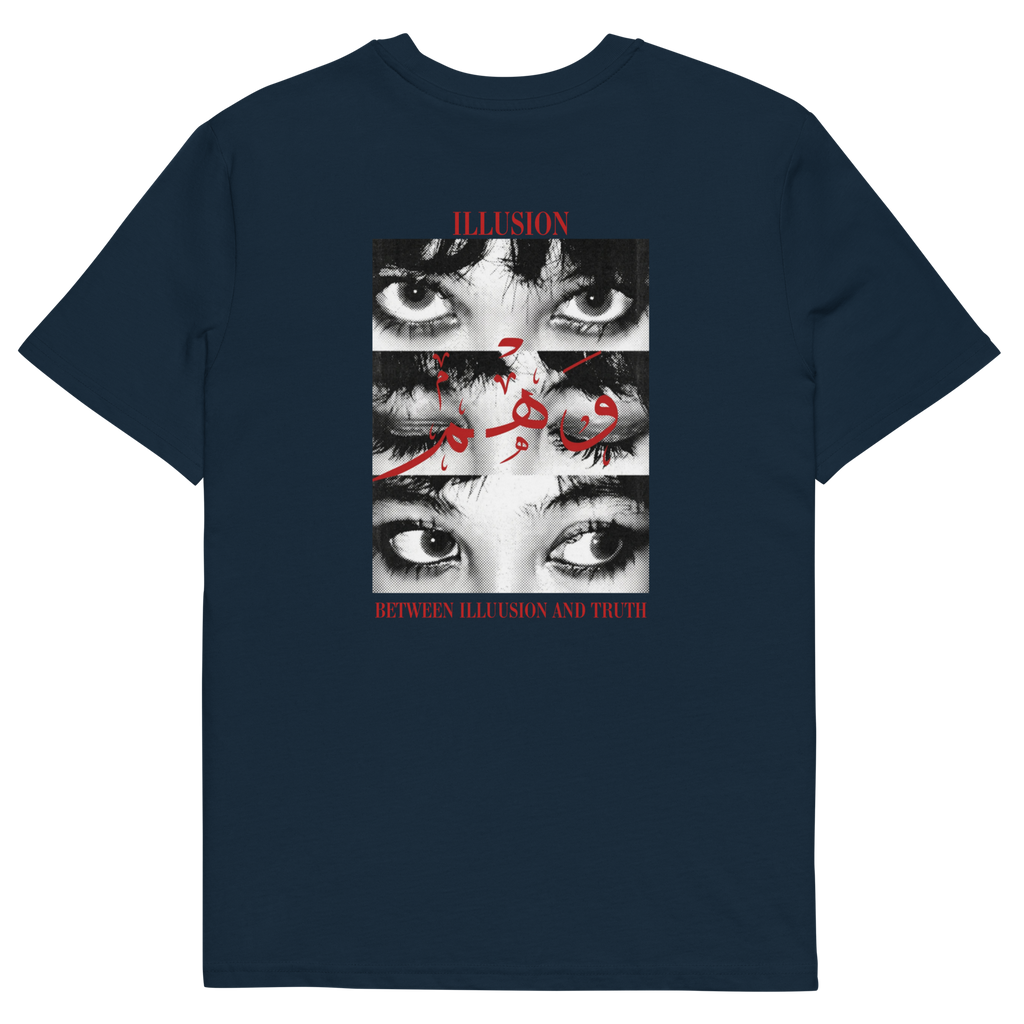 Between Illusion and Truth Graphic Tee – Grunge Dark Aesthetic Unisex T-Shirt