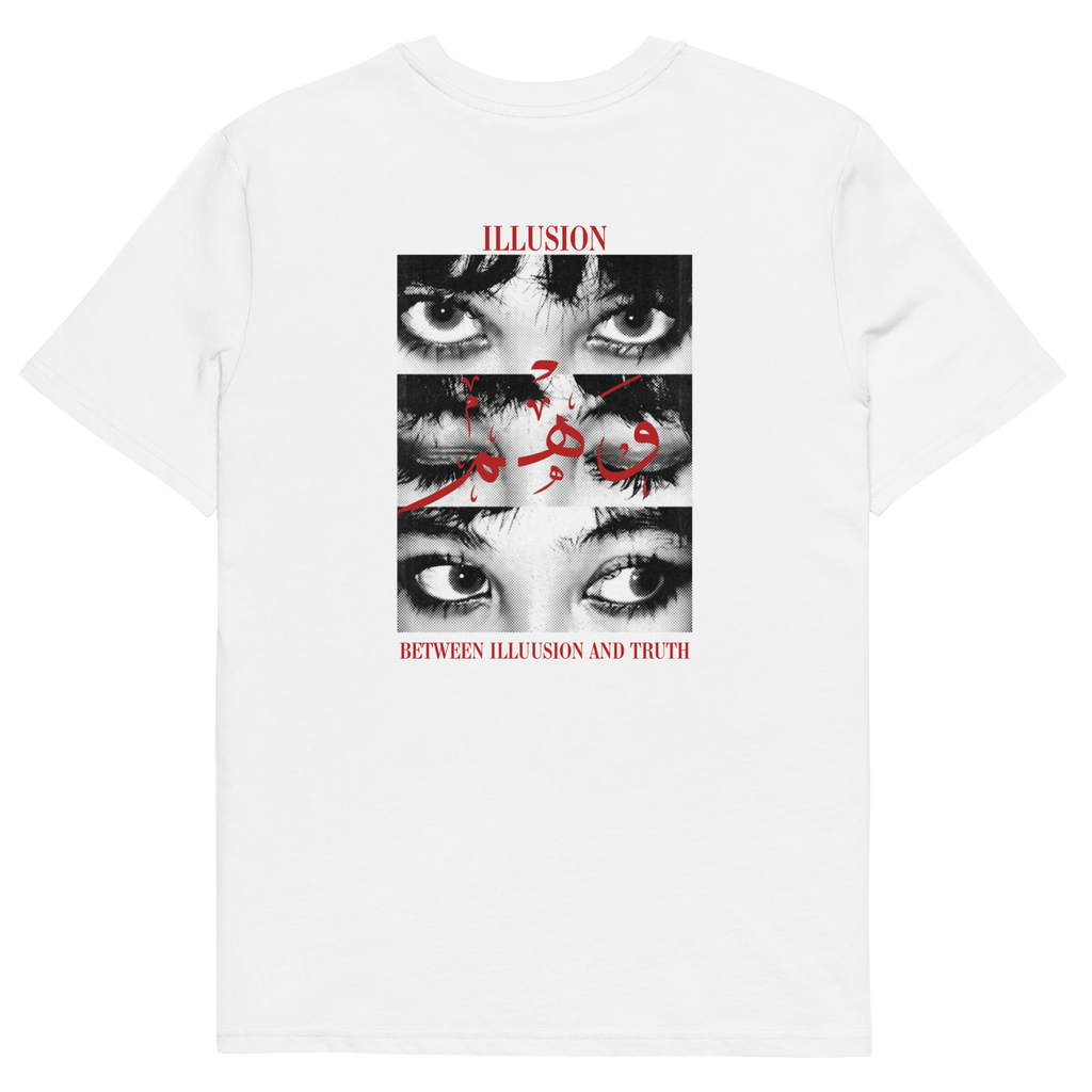 Between Illusion and Truth Graphic Tee – Grunge Dark Aesthetic Unisex T-Shirt